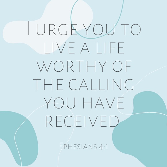 Bible Verse Beaded Bracelet - Handmade - Ephesians 4:1 - Picture 2 of 2